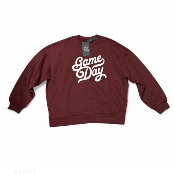 Move Theology Tops - New With Tags Embroidered And Fleece Lined Game Day Crewneck Size Medium